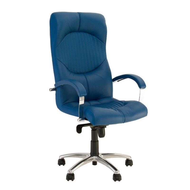 Кожаное кресло в кабинет руководителя Germes (Гермес) steel chrome SP, LE