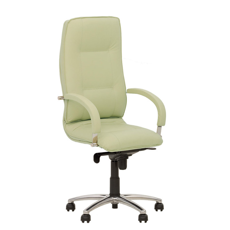 Кожаное кресло руководителя Star (Стар) steel chrome comfort SP, LE