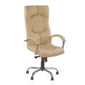 Кожаное кресло для директора Germes (Гермес) steel chrome comfort SP, LE